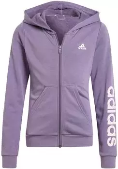Adidas Essentials Linear Logo Kapuzenjacke Shadow Violet / Clear Pink (IJ6231)