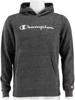 Champion Kapuzenpullover Hoodie Big Logo Print (gef&uuml;ttert) dunkelgrau melange Kinder