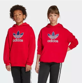 Adidas Kids Unisex Originals Trefoil Hoodie (70530839) better scarlet