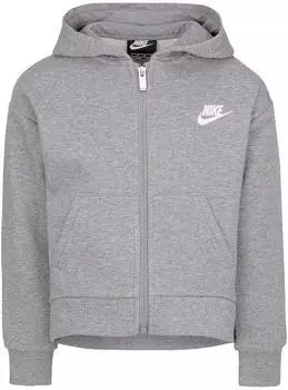 Nike Sportswear Club Fleece &Auml;ltere M&auml;dchen Full-Zip Hoodie (DC7118) graumeliert/hellpink