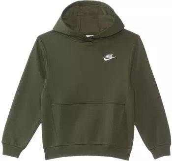 Nike &Auml;ltere Kinder (M&auml;dchen) French-Terry-Cropped-Hoodie Sportswear Club (FD3000-325) cargo khaki/white