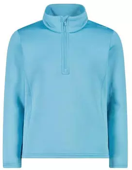 CMP Mädchen Stretch Performance Stehkragenshirt mit kurzem Reißverschluss (39E2245) topazio