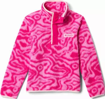 Columbia Helvetia II Printed Half Snap Fleece (2097071) guava pink topoglitch/guava pink