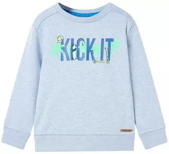 vidaXL Kids Sweatshirt Langarm Rundhalsausschnitt (11972) hellblau melange