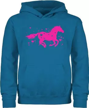 Shirtracer Kids Hoodie mit Pferde-Motiv (PV-64280892) himmelblau