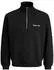 Jack & Jones Jorvesterbro Sweat Quarter Zip schwarz/weiß