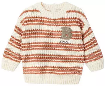 Vertbaudet Baby Strick-Set: Pullover & Leggings (341021551) gestreift beige
