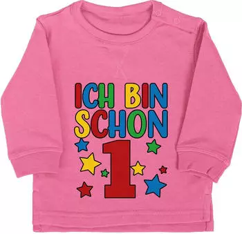 Shirtracer Ich Bin Schon Eins Langarm Pullover (PV-63290067) pink