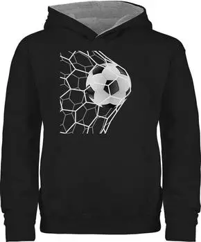 Shirtracer Football Gift Shot on Goal Hoodie (PV-66703923) schwarz/rot
