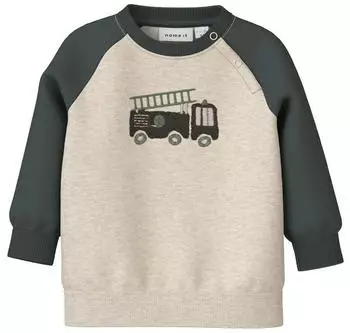 Name It NBMTHORSTEIN LS Sweat Box Bru Sweatshirt (13251650) grau/graumeliert