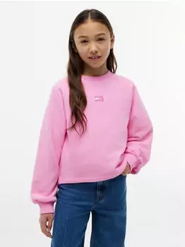 Tommy Hilfiger Glitter Tommy Crew Sweatshirt Regular Fit pink daisy