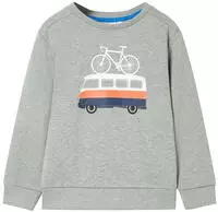 vidaXL Kinder-Sweatshirt Hellkhaki Melange 92