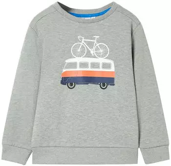 vidaXL Kids Sweatshirt Langarm Rundhals hellkhaki melange