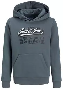 Jack & Jones JJELOGO Sweat Hood 2 COL (12279745) stormy weather