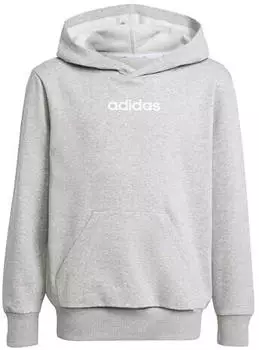Adidas Essentials Kids Hoodie Sweatshirt medium grey heather/white