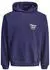Jack & Jones Jornorrebro Typo Back Sweat Hood SN JNR Kapuzensweatshirt Relaxed Fit (12284069) ocean cavern