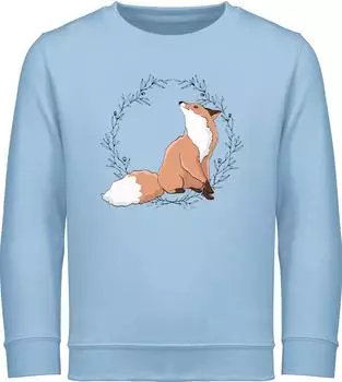 Shirtracer Kinder Hoodie mit Fuchs Animal Print (PV-60334873) hellblau