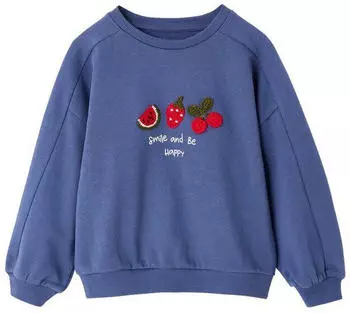 Vertbaudet Girls Sweatshirt mit Print (341015503) indigo-blau