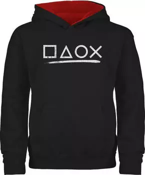 Shirtracer Gamer Kids Hoodie schwarz/rot