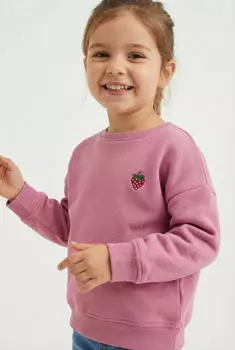 Only KMGSWEAT L/S Crew EMB Loose SWT NOOS Sweatshirt (61316137) cashmere rose