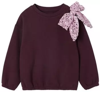 Vertbaudet Sweatshirt mit Message Print pflaume