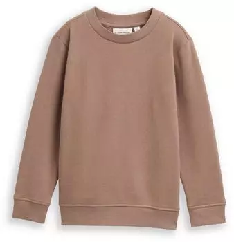 Tom Tailor 1048531 Kinder Basic Sweatshirt mit Rückenprint taupe grey