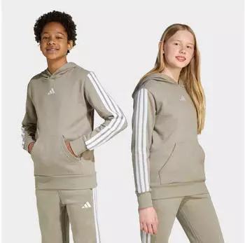 Adidas 3-Stripes Fleece Hoodie Regular Fit (JY5021) silver pebble/white