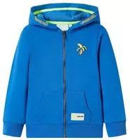 vidaXL Kinder-Kapuzenpullover mit Rei&szlig;verschluss Blau 92