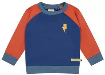 loud + proud Colorblock Sweatshirt GOTS-Zertifiziert (1196) ultramarine/cinnamon