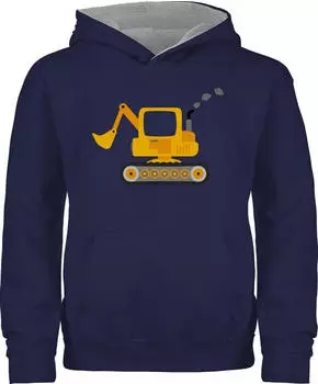 Shirtracer Traktor und Co. Kids Hoodie (PV-57102922) navy blau/grau meliert