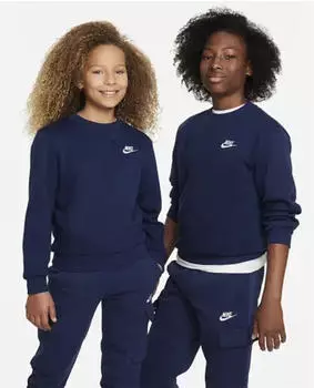 Nike Sportswear Club Fleece Oversized Sweatshirt (FD3006-410) midnight navy/white