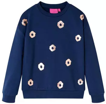 vidaXL Kids Sweatshirt Round Neck Long Sleeve (13667) marineblau