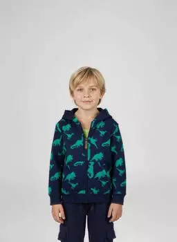 Blue Seven Sweatjacke mit Kapuze und Rei&szlig;verschluss (55354651) ultramarin/navy/cyanblau