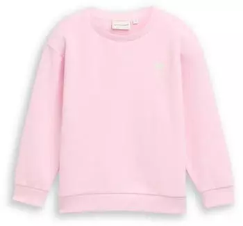 Tom Tailor Basic Sweatshirt mit Smiley Print Cropped Fit (1048672) peachskin