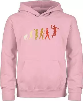 Shirtracer Handball Evolution Vintage Kinder Hoodie hellrosa