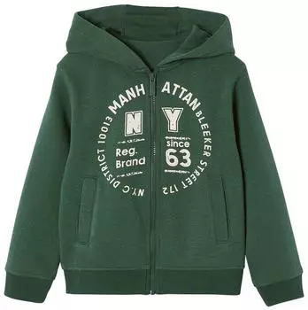 Vertbaudet Basic Zip-Up Hoodie Sweatshirt Jacke (3611654719674) tannengrün