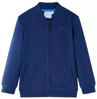 vidaXL Kinder-Sweatshirt mit Rei&szlig;verschluss Marineblau 92