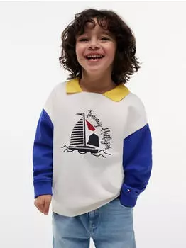 Tommy Hilfiger Regular Fit Sweatshirt blau/gelb/offwhite