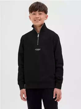 Jack & Jones JJESOHO Sweat Quarter Zip HN NOOS JNR Sweatshirt schwarz