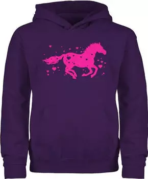 Shirtracer Kinder Hoodie mit Pferde-Motiv (PV-64280890) lila