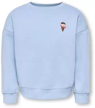 Only KMGSWEAT L/S Crew EMB Loose SWT NOOS Sweatshirt (64645427) soft chambray