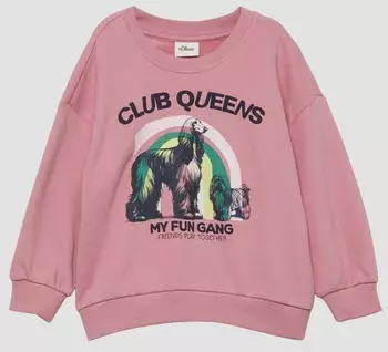 s.Oliver Sweatshirt mit Pailletten Wide Fit rosa