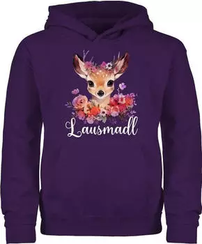 Shirtracer Kids Hoodie Lausmadl Oktoberfest Kostüm Shirt (PV-66324478) lila