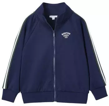 Vertbaudet Sweatjacke mit Stehkragen und Brustprint (341018496) marine