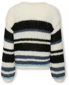 Only Kognordic Life Ls O-Neck Stripes KNT (15356649) egret meteorite