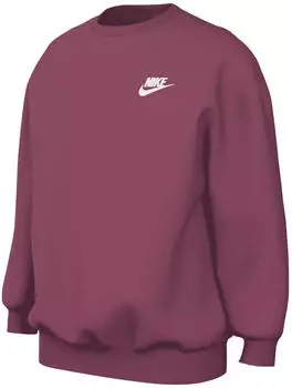 Nike Club Fleece Sweatshirt Loose Fit (FD2923) sweet beet/sweet beet/wei&szlig;