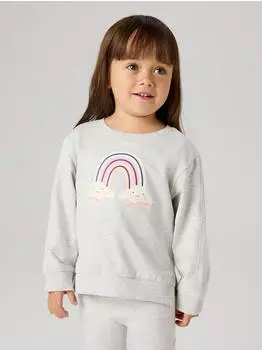 Name It Nmfritta / Nmmradim / Nmmoran Ls Nreg Sweatshirt (38234218) light grey melange