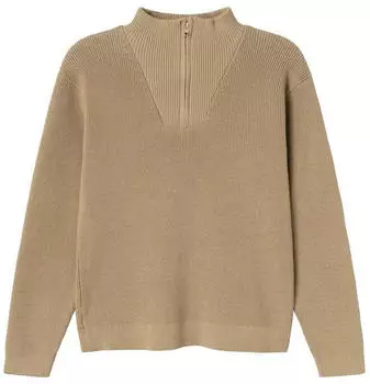 Name It NKMNESOLLE LS KNIT NOOS Strickpullover mit Troyerkragen (13233166) weathered teak