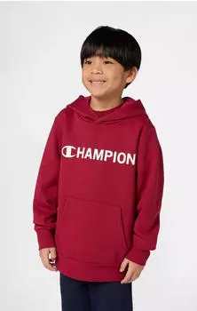 Champion Legacy Boy Big Logo Hoodie Sweatshirt Standard Fit (307253) rot