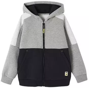 Vertbaudet Kapuzensweatjacke grau meliert